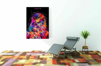 Chewie Star Wars Toile Abstraite Art Mural - Portrait - 100 x 75 cm 4