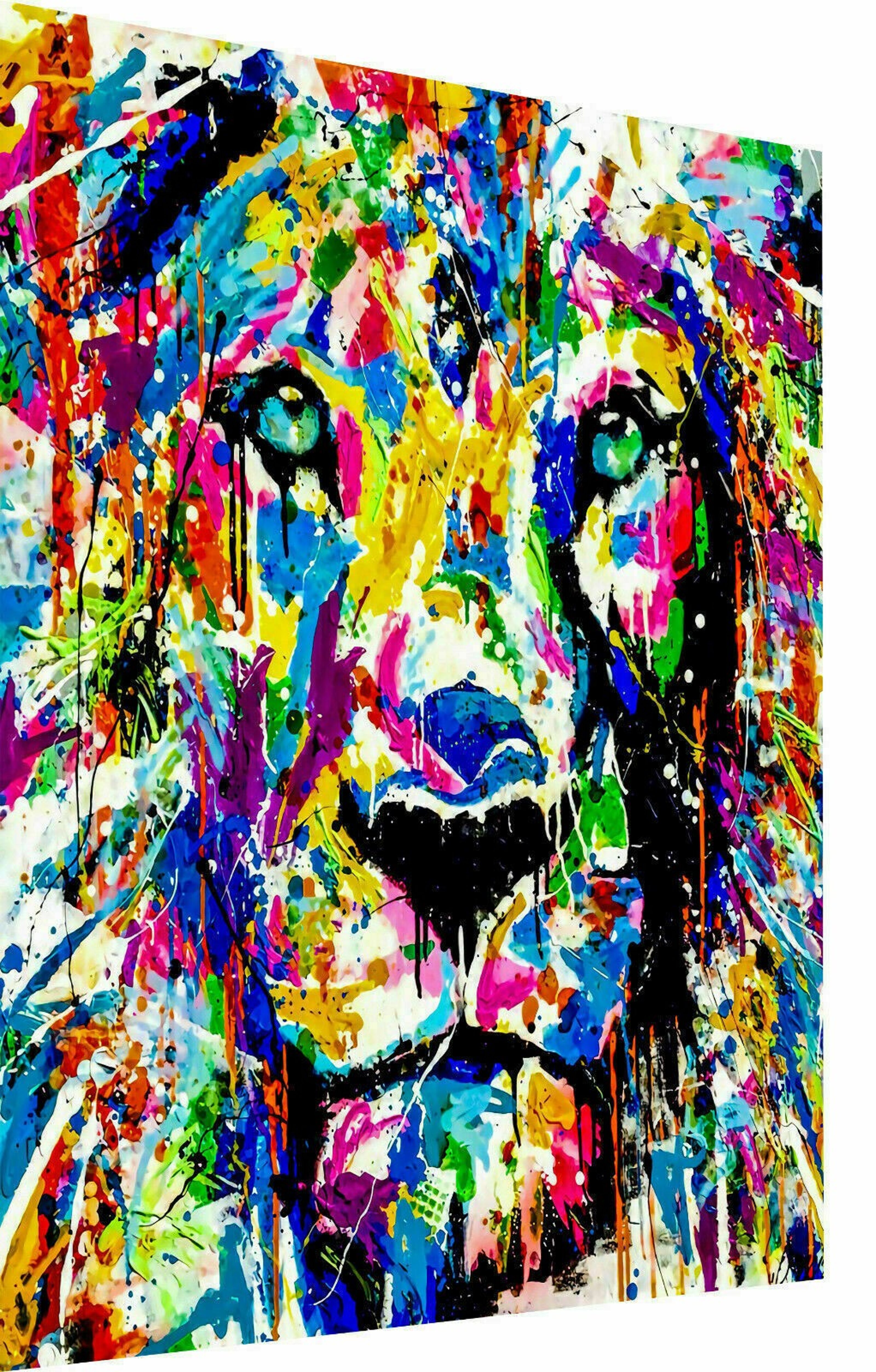 Buy wholesale Abstract Animals Lion 40 - 60 - Canvas Art Format Portrait Pictures Wall x cm