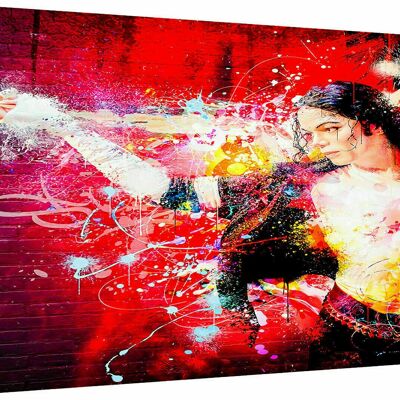 Tableaux sur Toile Michael Jackson Abstrait - Format Paysage - 40 x 30 cm