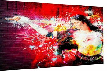 Tableaux sur Toile Michael Jackson Abstrait - Format Paysage - 40 x 30 cm 1