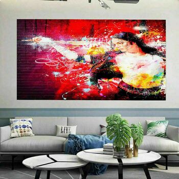 Abstrait Michael Jackson Tableaux sur Toile - Format Paysage - 60 x 40 cm 3