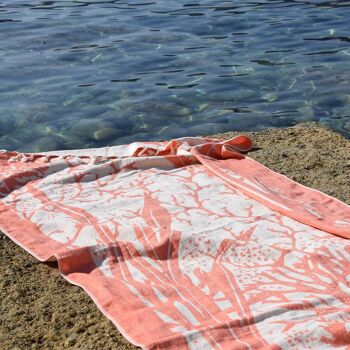 Fouta Anémone Corail 2