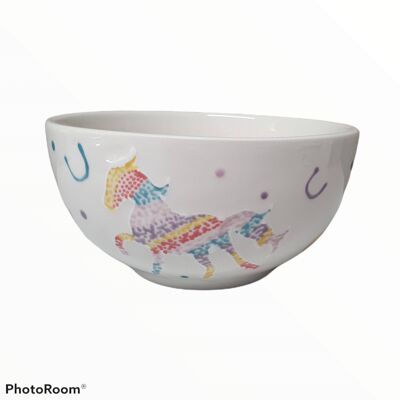 Personalised Bowl- Cereal Bowl - Horse Bowl - Childs Bowl - Breakfast Bowl - Pony Bowl - Handpainted Bowl - Popcorn Bowl - Gift for Her