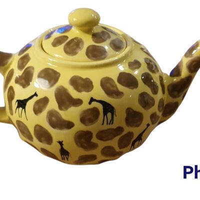 Handpainted Teapot - giraffe Teapot - giraffes - Teapot - Personalised Teapot - Mothers Day Gift - Birthday Gift - giraffe gift- New home