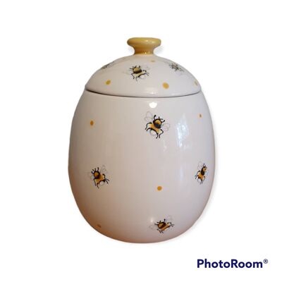 Handpainted - Bee Design Design Sweetie Jar - sweets - Ceramic Jar - Treat Jar - Emma Bridgewater Inspired  - Bee- Kitchen storage