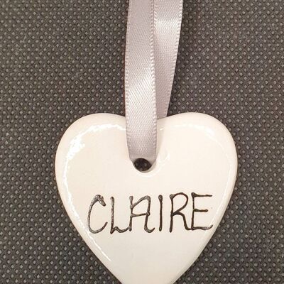 Personalised Small Heart - Wedding Favour - Token Gift - Glass Charm - Mothers Day - Cracker Filler - Valentines Day - Birthday - Key Ring