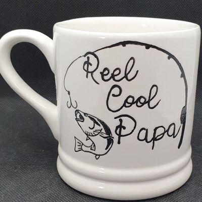 Reel Cool Papa Mug - Fathers Day Mug - Fishing Mug - Dad - Daddy - Personalised Mug
