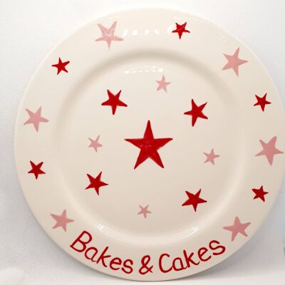 Star plate - bakes and cakes - Cake plate - Birthday cake - Personalised plate - Emma Bridgewater Inspired