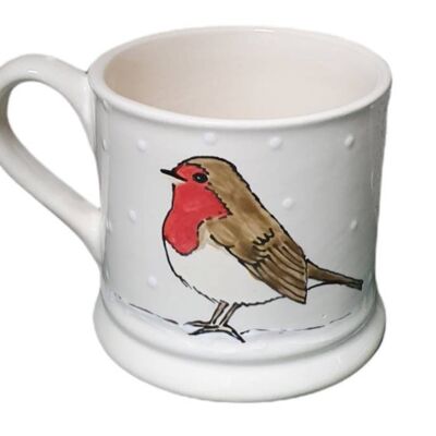 Handpainted Robin Mug - Robin - personalised mug - Gift for Her - Mum Mug - Nana Mug - Granny - Auntie Mug  - Birthday Mug - Christmas Mug