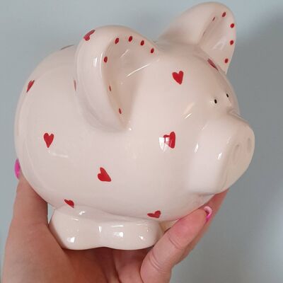 Wedding Fund - Piggy Bank - Wedding - Engagement Gift - heart design  - money box - savings Jar- new home - new baby gift - holiday fund