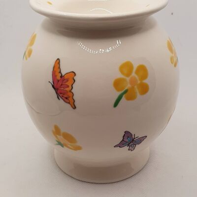 Handpainted - Oil Burner - Tealight - Wax Melt Burner- Emma Bridgewater Inspired  - Gift for Mum - Nana Gift - Buttercup - Butterfly - gran