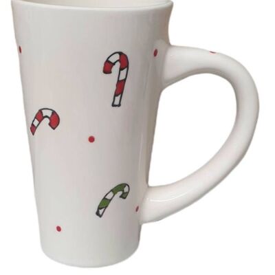 Candy Cane Latte Mug - Hot Chocolate  Mug - Christmas Mug - Christmas Gift  - Gift for Her - Birthday Gift  - Secret Santa - Festive Mug