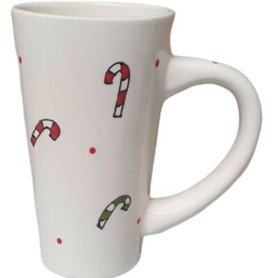 Candy Cane Latte Mug - Hot Chocolate  Mug - Christmas Mug - Christmas Gift  - Gift for Her - Birthday Gift  - Secret Santa - Festive Mug