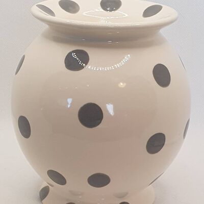 Handpainted - Oil Burner - Tealight - Wax Melt - Emma Bridgewater Inspired  - Gift for Mum - Nana Gift - polka dot - grey polka dots