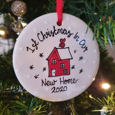 1st Christmas - New Home - Tree Decoration - New House - 1st Christmas in our New Home - Personalised Tree Decoration - Housewarming Gift
