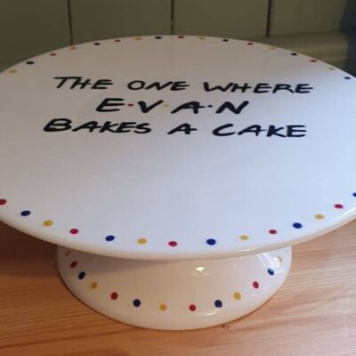 Personalised Cake Stand - The One Where - Mothers Day Gift - Granny, Nana Gift- Cake Stand - Easter Gift -  Handpainted - Birthday Cake