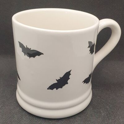Handpainted - Bat Mug - Halloween Mug - Bats - Fathers Day - Gift for him - Superhero Mug - Birthday Mug