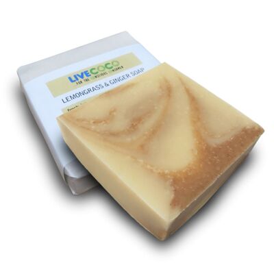 Natural Handmade Soaps (80g) - Made in England - Lemongrass & Ginger