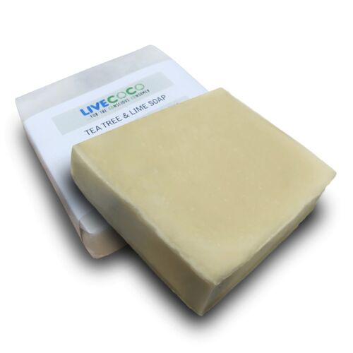 Natural Handmade Soaps (80g) - Made in England - Tea Tree & Lime