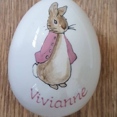 Easter Egg Box - Ceramic  Egg Box - Easter Gift  - Easter - Childs Easter Gift  - Handpainted  - Gift For Child -  - Rabbit - Peter
