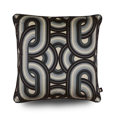 REBEL KNIT ONYX: velvet cushion - Cover Only
