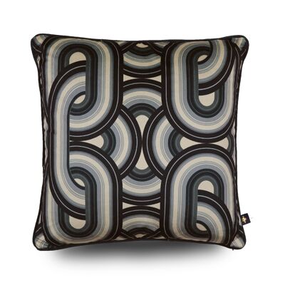 REBEL KNIT ONYX: velvet cushion - Duck Feather