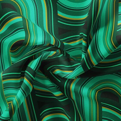 REBEL KNIT MALACHITE : Velvet Fabric (per metre) - A5 Sample