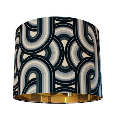 REBEL KNIT ONYX: Velvet Lampshade - 40cm (diameter) x 30cm (height)