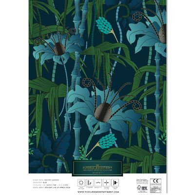 ELECTRIC LAGOON BLUE: Wallpaper Sample