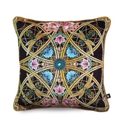 ZELLANDINE NOIR: velvet cushion - Cover Only