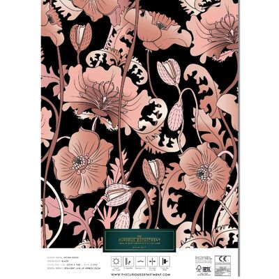 OPIUM BLUSH BLACK: Wallpaper - A3 Sample