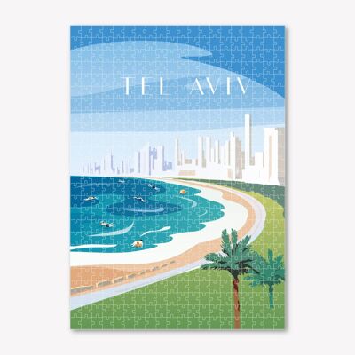Tel Aviv Cityscape Art Jigsaw Puzzle
