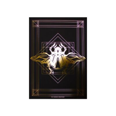 DECO SCARAB A4 print: black/ gold