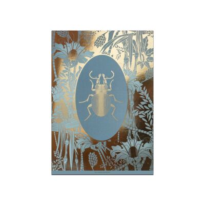 ELEMENTAL BEETLE print : grey/ gold - A4