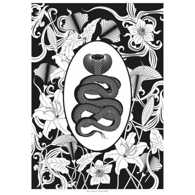 ELEMENTAL COBRA print: black/ white