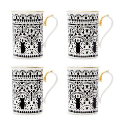 INSECT MANDALA: Coffee Mug (set of 4)