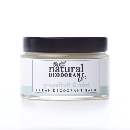 Clean Deodorant Balm Grapefruit and Mint 55g - Aluminium Free, Plastic Free, Vegan