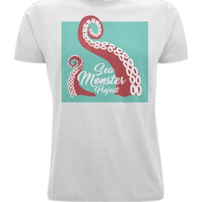 T-shirt Sea Monster Project - sfondo turchese