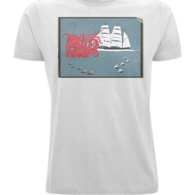 Kraken Tallship t shirt - white