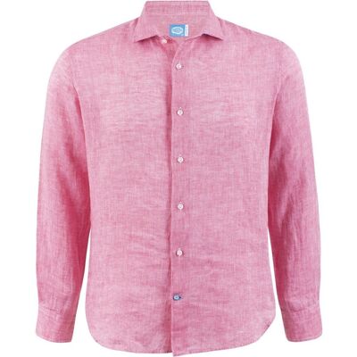 Camisa de lino CANNES rosa