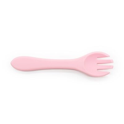 Baby silicone fork pink