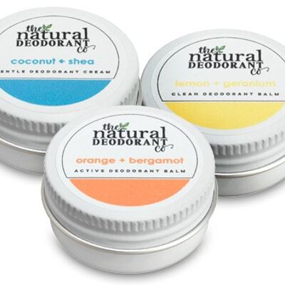 Clean Deodorant Balsam Zitrone und Geranie 10g Mini - Aluminiumfrei, Plastikfrei, Vegan