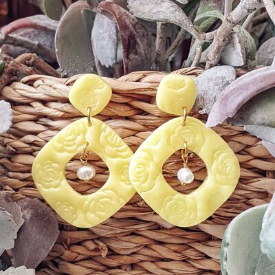 Pendientes ROSE - AMARILLO