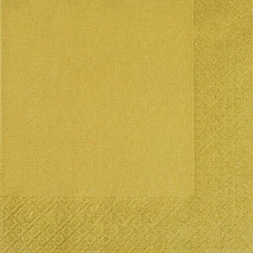 (S) Ti Flair Gold Lustre Lunch Napkins 3 ply