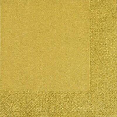 (S) Ti Flair Gold Lustre Lunch Napkins 3 ply