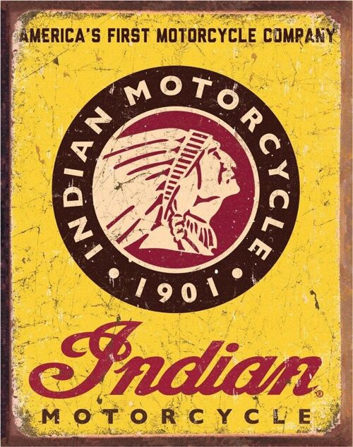 Blechschild Indian Motorcycles Since 1901