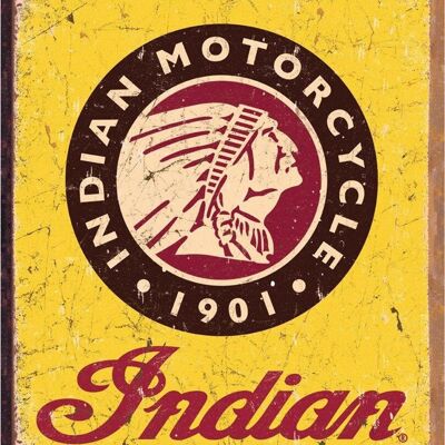 Targa in metallo Motociclette indiane dal 1901