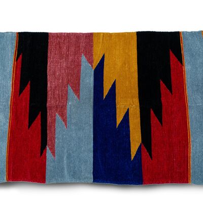 Mix colour tribal rug (Blue)