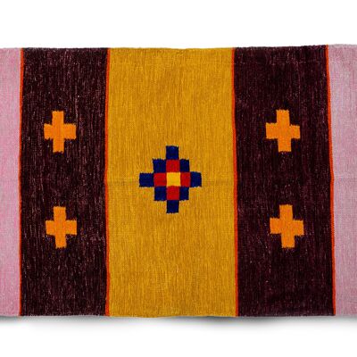 Native multi colour rug (Brown)