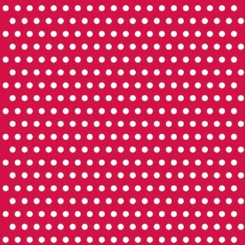 (S) Ti Flair Polka Dot Serviettes Lunch Rouge 3 plis